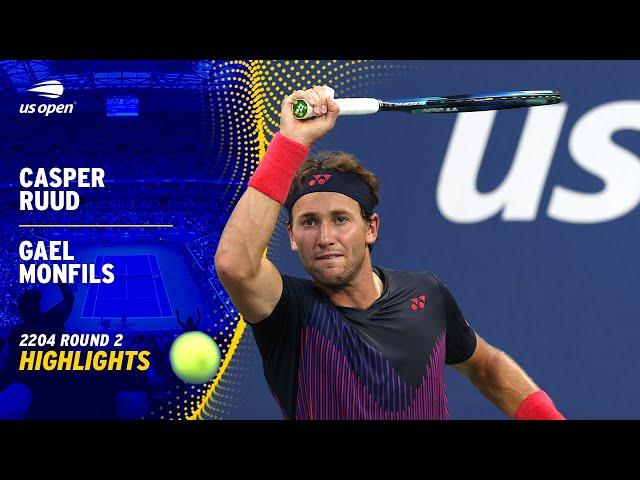 Casper Ruud vs. Gael Monfils Highlights | 2024 US Open Round 2