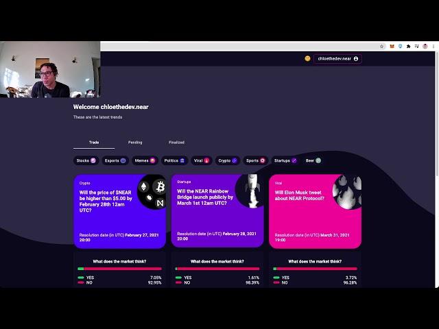 Chloethedev Unfiltered - Quick Review of Flux (prediction market) Dapp on NEAR blockchain