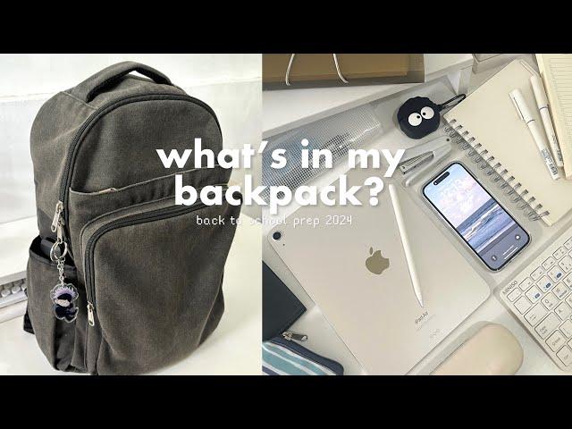 what’s in my backpack // my essentials and stationery  preparing for back to school 2024