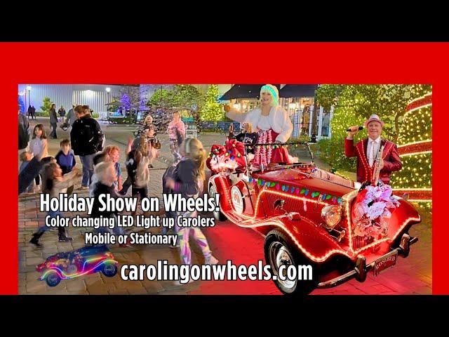 Christmas Carolers Orlando, Florida. Holiday entertainers for hire. Holiday Show on Wheels.