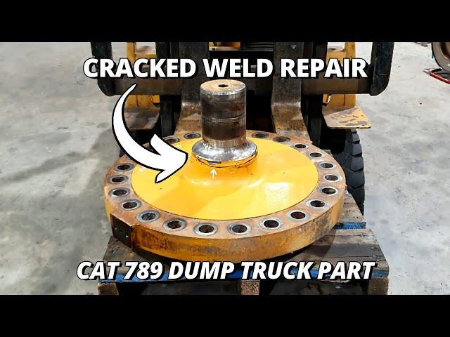 Repair a CRACKED Caterpillar 789 Dump Truck Suspension Part | Machining & Welding