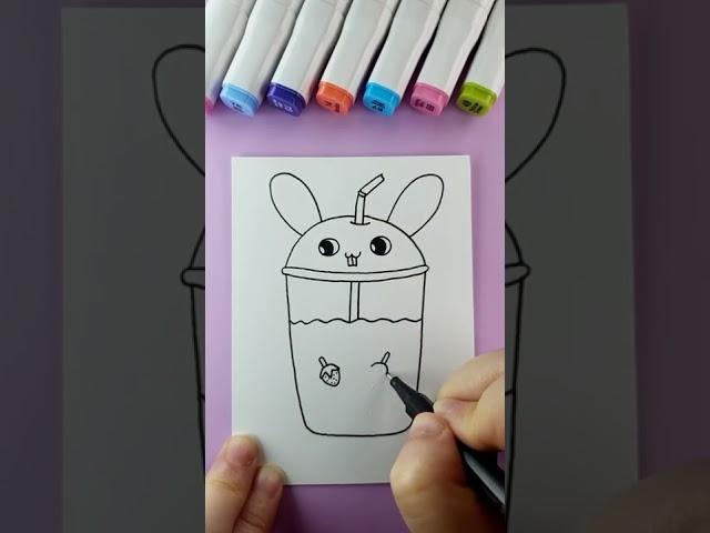 Bunny Bubble Tea  | Easy Drawings