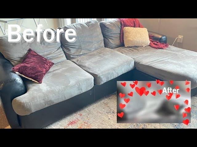 No Sew Couch Reupholster| Time for a “new” couch