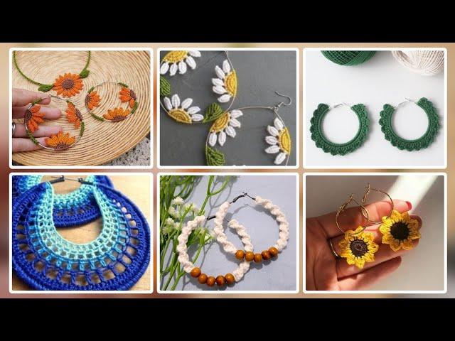 Top 20+ Wearing Fantastic Cute Crochet Hand knitting Earrings Designs Free patterns Ideas