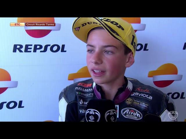 Interview winner David Alonso S2 race European Talent Cup Championship (ENG)