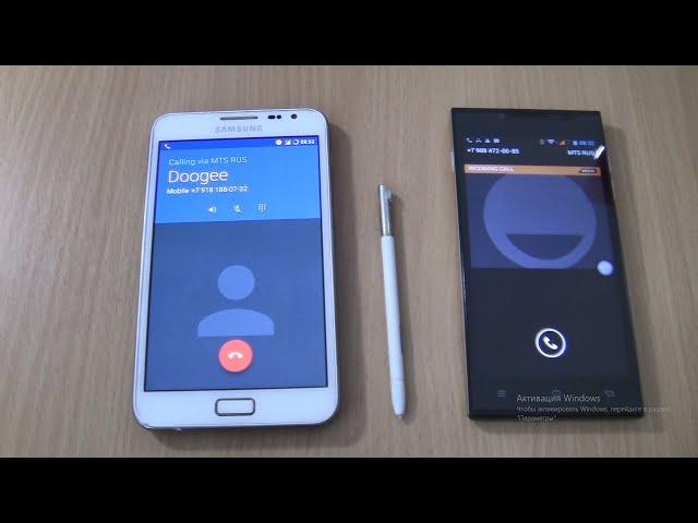 Incoming call &Outgoing call at the Same time Samsung Galaxy Note 1 Android 7 stylus+Doogee