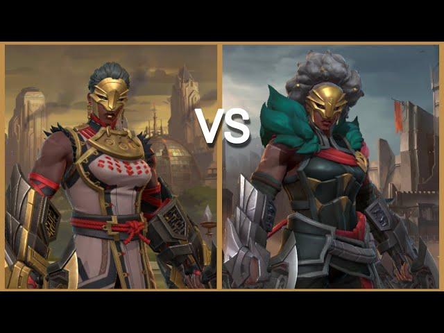 LOL Wild Rift - Arcane iron will Ambessa Vs Classic Ambessa (Skin Model Comparison)