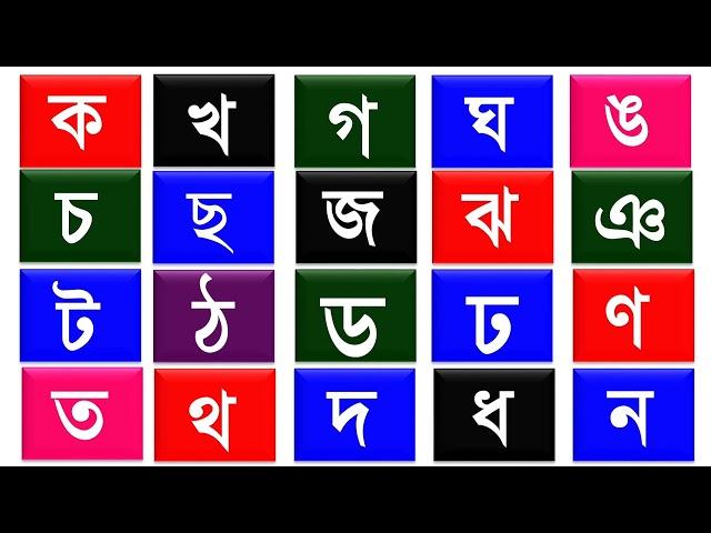 bangla bornomala banjonborno shikkha// ক খ গ ঘ ঙ চ ছ জ ঝ ঞ ট ঠ ড ঢ ণ ত থ দ ধ ন প ফ ব ভ ম য র ল...