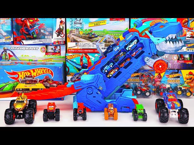 Hot Wheels Collection Unboxing Review ASMR | Hot Wheels Toy Car Track Set Ultimate T-Rex Transporter