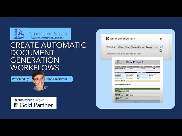 Creating an Automatic Document Generation Workflow in Smartsheet | Smartsheet Tutorial