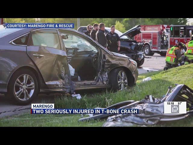 T-Bone accident sends two to the hospital with serious injuries