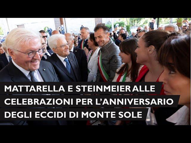 Mattarella e Steinmeier alle celebrazioni per l'anniversario degli eccidi di Monte Sole