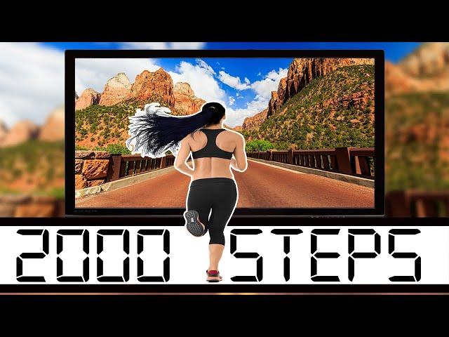 Virtual Tour of  Zion National Park - 2000 Steps Workout for Walking at Home