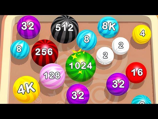 Merge Pool 2048 : Merge Ball 2048 - Level Up balls & ASMR GAMEPLAY ( Ball Merge Infinity )