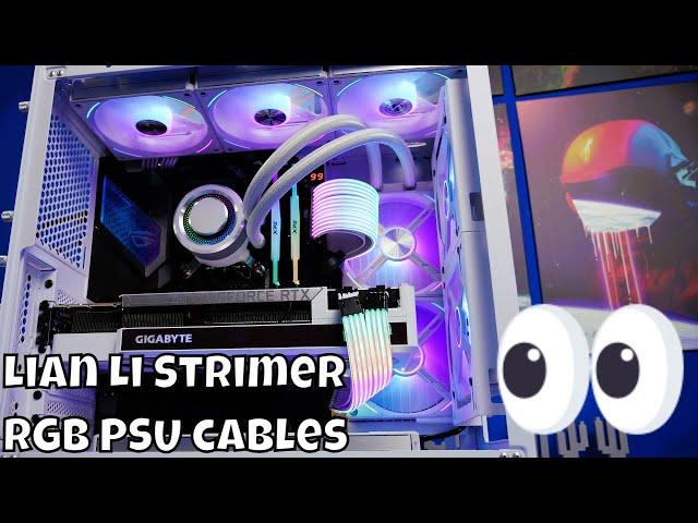 Lian Li Strimer Plus V2 installation guide (24-pin and 2 x 8 pin GPU RGB power cables)