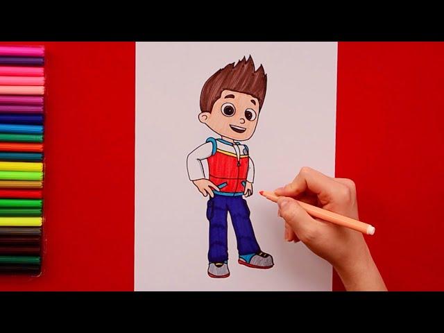 How to draw Ryder - Paw Patrol Characters