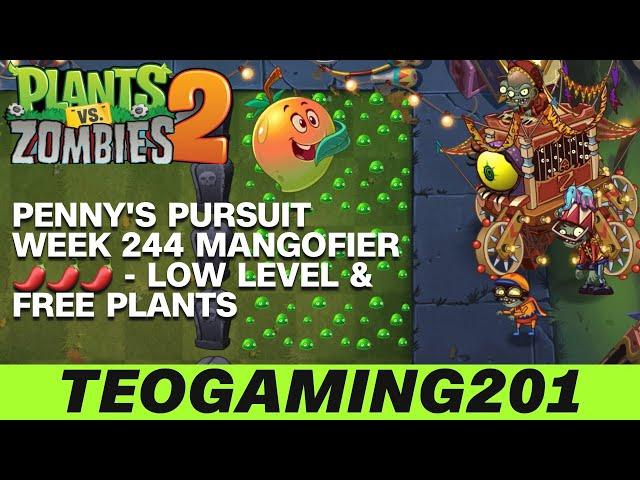 PvZ 2 | Penny's Pursuit Week 244 Mangofier | Level 1-5 & Zomboss |  (LOW LEVEL)