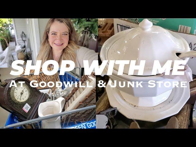 Shop With Me at NEW Goodwill | Let's Explore a Unique Junk Store | Home Decor & Antique Finds