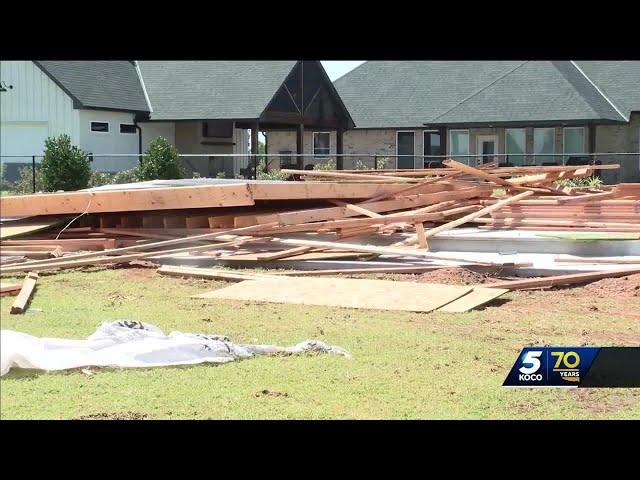 An Edmond family building home has to start over after overnight storm