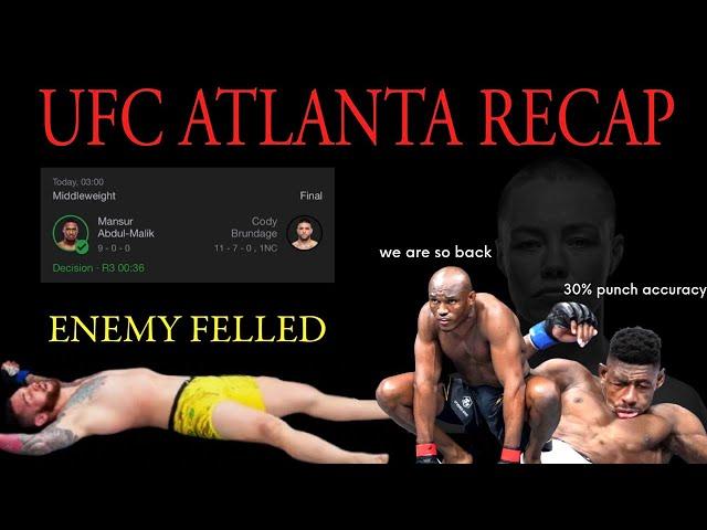 Kamaru Usman Returns, Rodolfo Bellato Dies (UFC Fight Night: Atlanta Reaction & Breakdown)