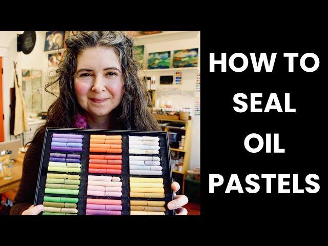 HOW TO SEAL OIL PASTELS/STUDIO VLOG n. 47