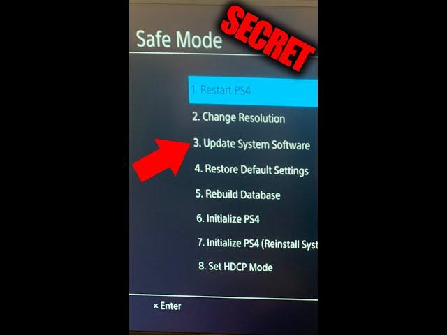PS4 Secret Service Menu #Shorts