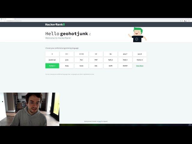 George Hotz | Programming | HackerRank warm up LETS GO | Educational Game