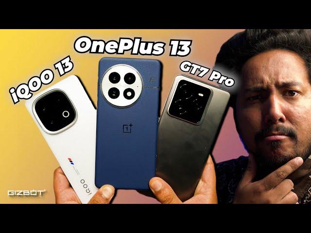 OnePlus 13 vs iQOO 13 vs Realme GT7 Pro ️Performance & Battery Test