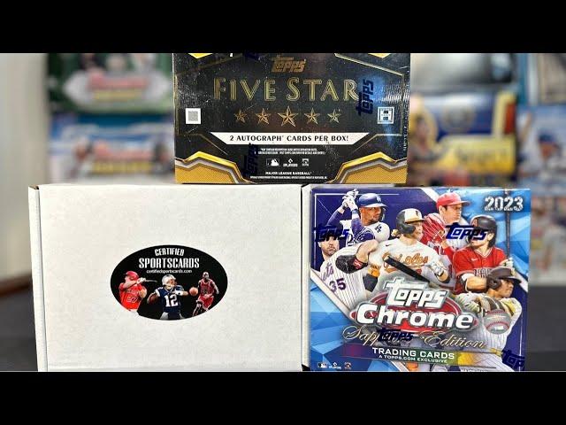 2023 Topps Chrome Sapphire, 2024 Five Star, & $300 Buyback Triple Box Mixer Break