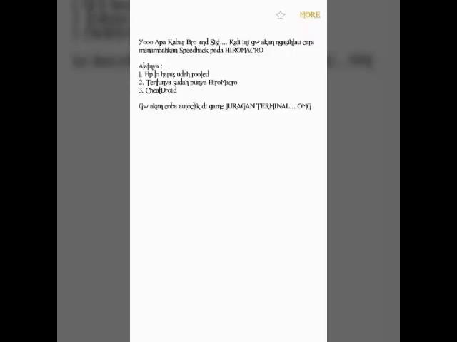 Cara Menambahkan SpeedHack Pada HiroMacro