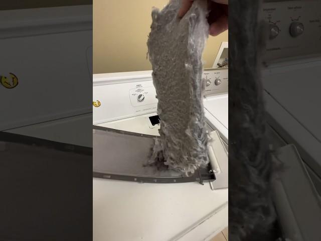 She Didn’t Know?! #dryerventcleaning #laundry #firehazard #oddlysatisfying #cleaning