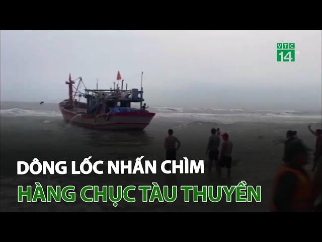 Dông lốc nhấn chìm hàng chục tàu thuyền, ba người mất tích | VTC14