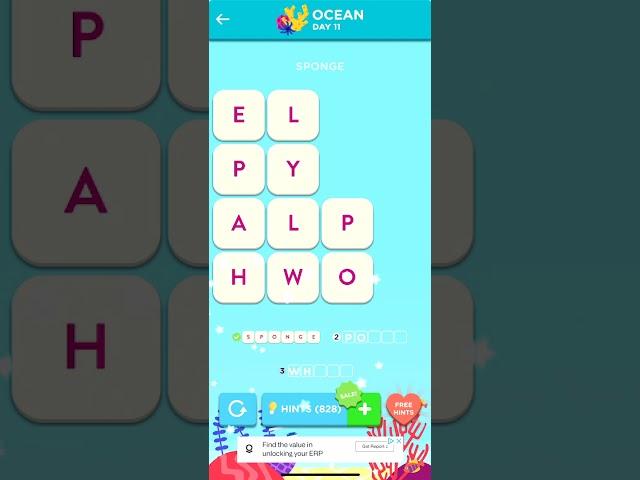 Wordbrain 2 Ocean Event Day 11 [October 10 2021] | Cheats for Wordbrain 2