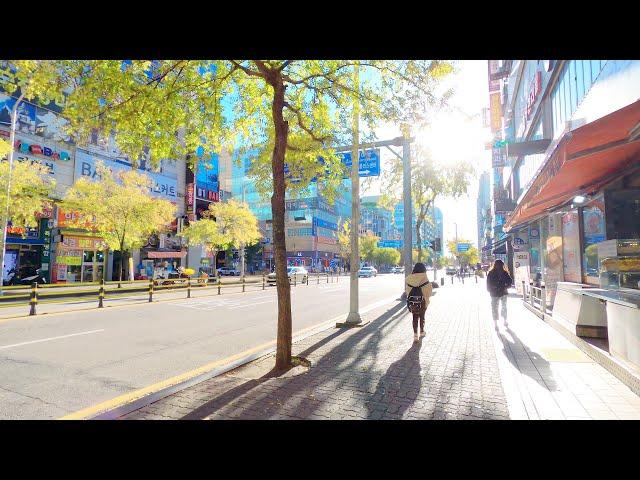 [4K] Walking in Korea's Daily Life / Street ASMR  / Ilsan, Jeongbalsan, Gyeonggi-do / Sunny windy