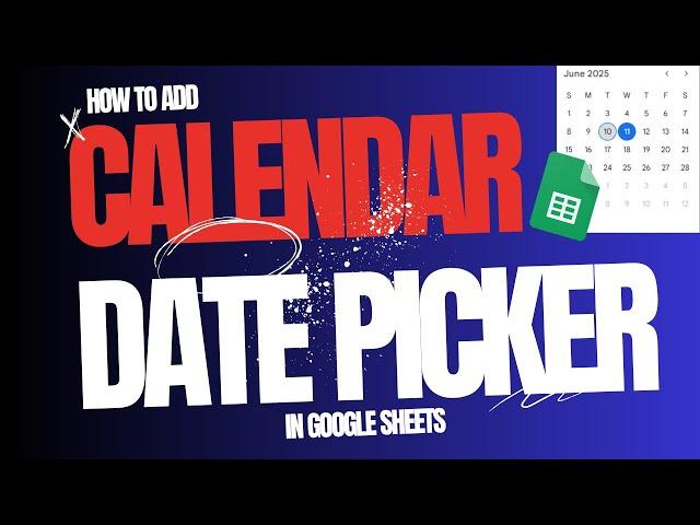 How to Add a Calendar Date Picker in #Google Sheets (No Code Needed!) | #Exceltips #drnimishadavis