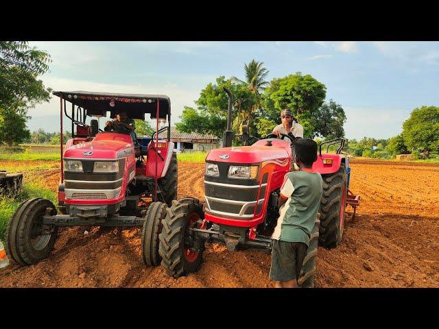 Mahindra Arjun novo 605 S goes to joint with yovo tech Plus 585 4wd for groundnuts put in soil