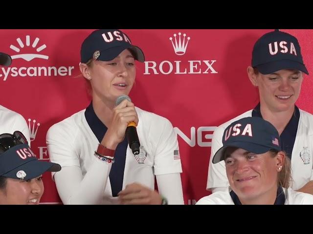 Team USA Winner Press Conference 2024 Solheim Cup