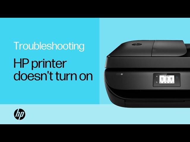 Fix Your HP Printer When It Does Not Turn On | HP Printers | HP Support