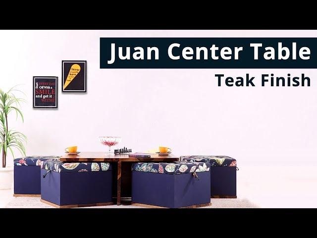 Center Table: Modern Juan Center Table (Teak Finish) Online @ Best Price