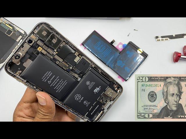 iPhone X Battery Replacement with battery health 100%