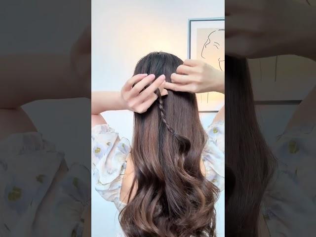 For a holiday trip try this waterfall shawl hair which is simple and beautiful #Hair braid