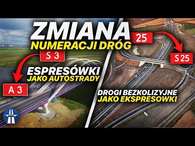 Proponowana zmiana numeracji dróg w Polsce