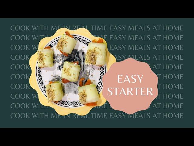 REAL TIME cooking with me (with music) | Cook with me quick party appetizer.