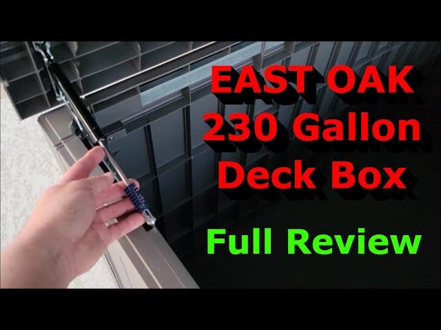 EAST OAK 230 Gallon Large Deck Box - Assemble and Full Review