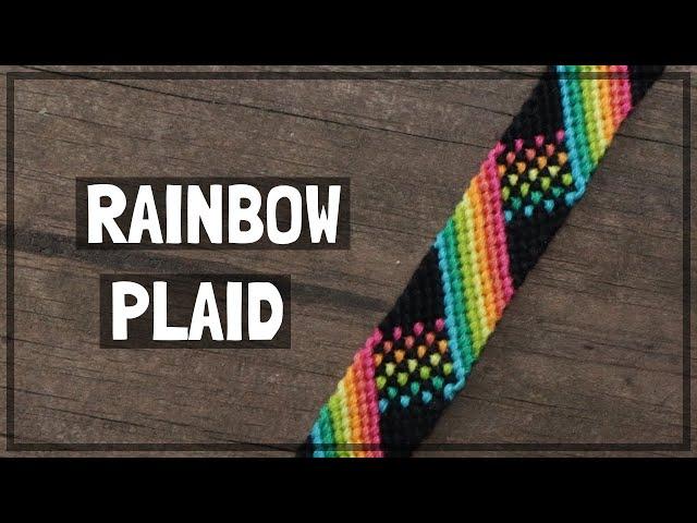 Rainbow Plaid Friendship Bracelet Tutorial [CC]