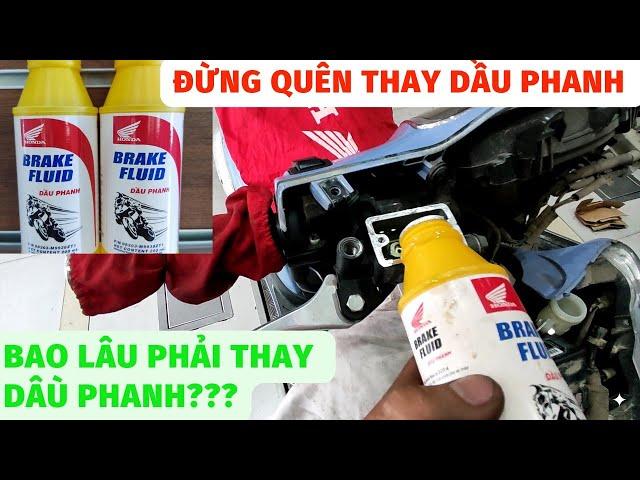 Thay dầu phanh, dầu thủy lực cho xe máy. Khi nào phải thay dầu phanh? kiểm tra hệ thống phanh đĩa.