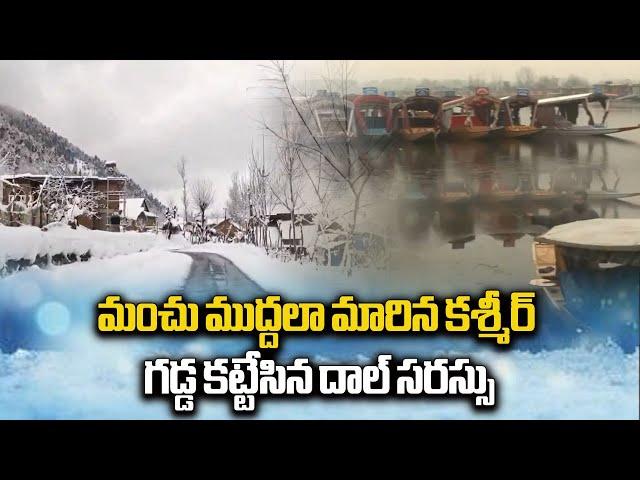 గడ్డకట్టిన కశ్మీర్ | Dal Lake Frozen as Temperature Drops to -1 Degrees | Samayam Telugu