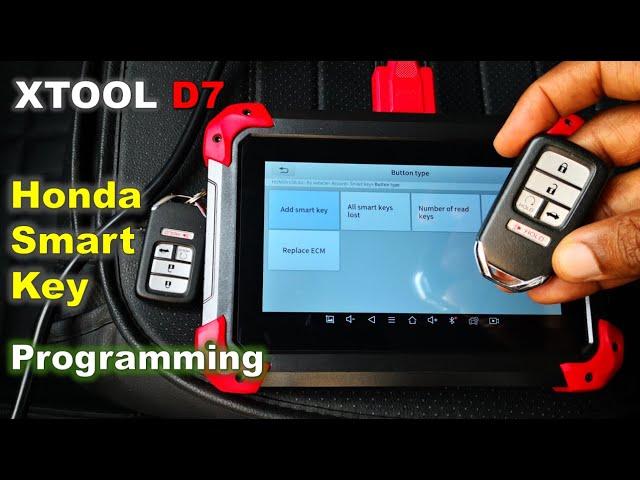 XTOOL D7: How to Program Honda Smart key / Programming a New Honda Smart Key / All Keys Lost Honda