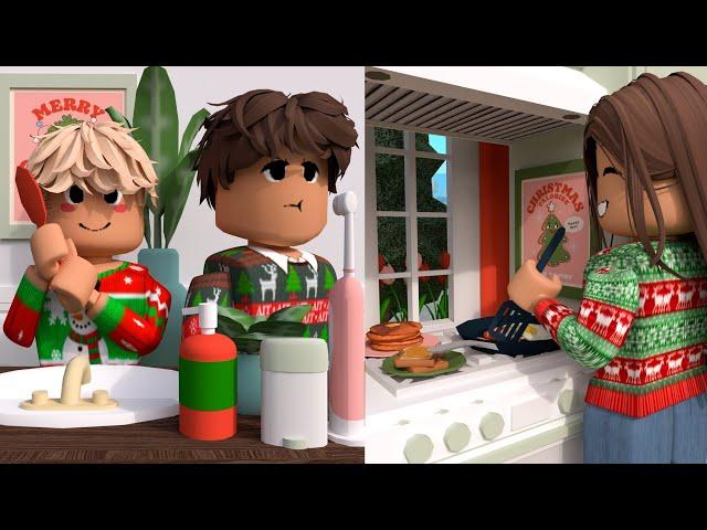 Family WINTER Morning Routine! **SCHOOL SNOWDAY!** | Roblox Bloxburg Town Roleplay