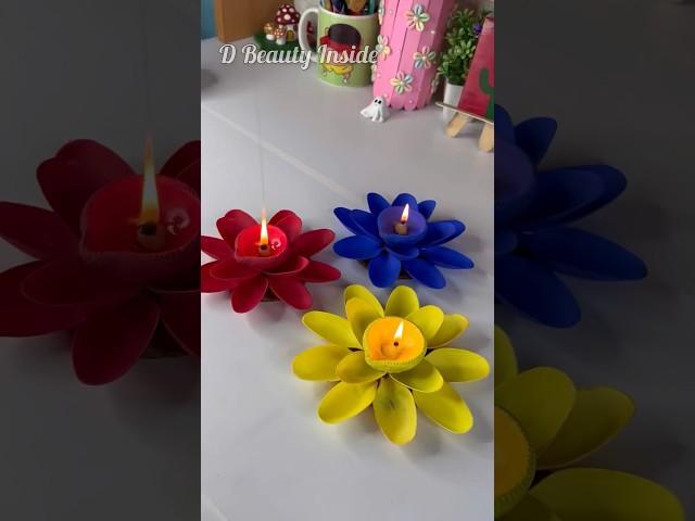 DIY Diwali Diya 🪔 Diya decorations ideas diy paper diya #diwali #decoration #diwalispecial #diya